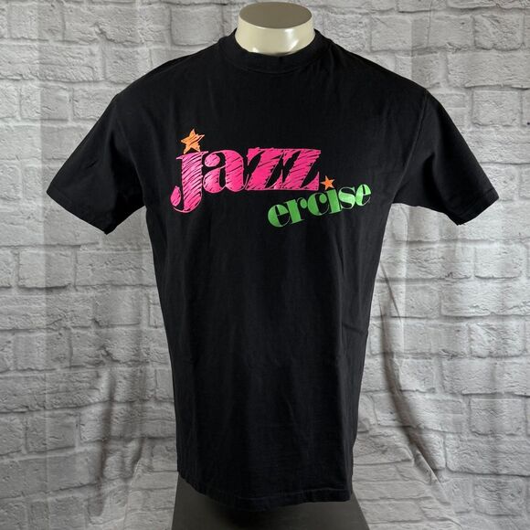 Vintage Jazzercise T-Shirt Mens XL Neon USA Single Stitch Judi Sheppard Missett - Picture 2 of 7
